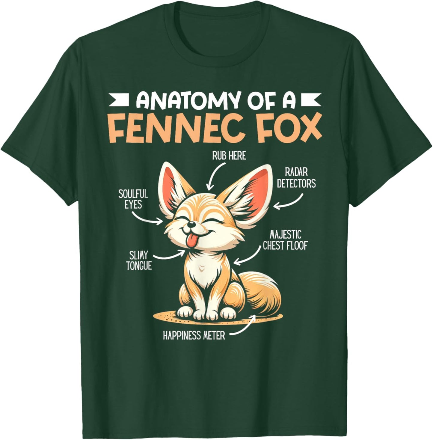 Anatomy Of A Fennec Fox Lover Fennec Fox Art Wild Animals T-Shirt - T-Shirt | Forest