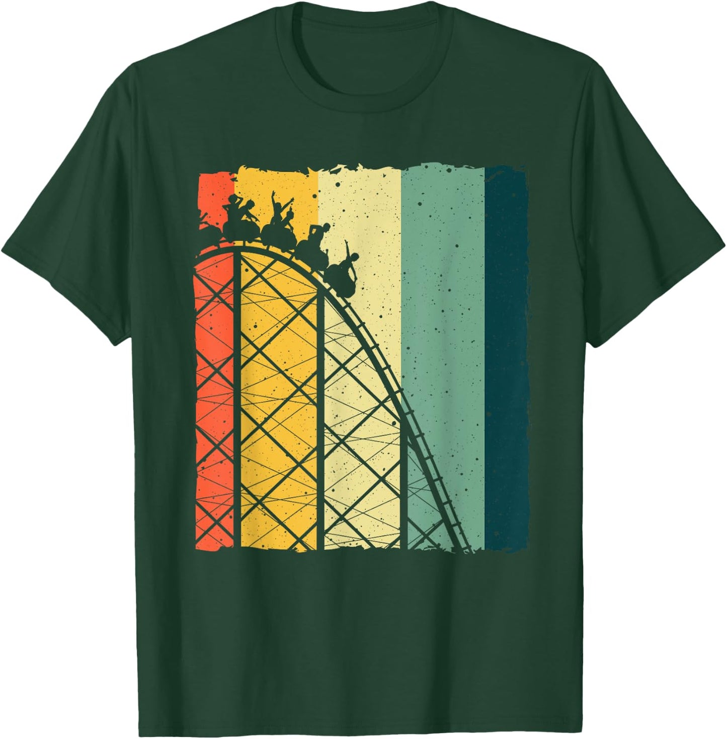 Vintage Roller Coaster Design Women Roller Coaster T-Shirt - T-Shirt | Forest