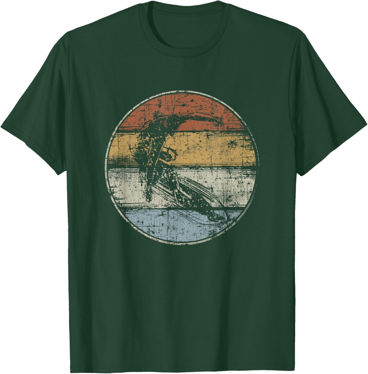 Surfer Vintage Surfing Surf Camp T-Shirt - T-Shirt | Forest