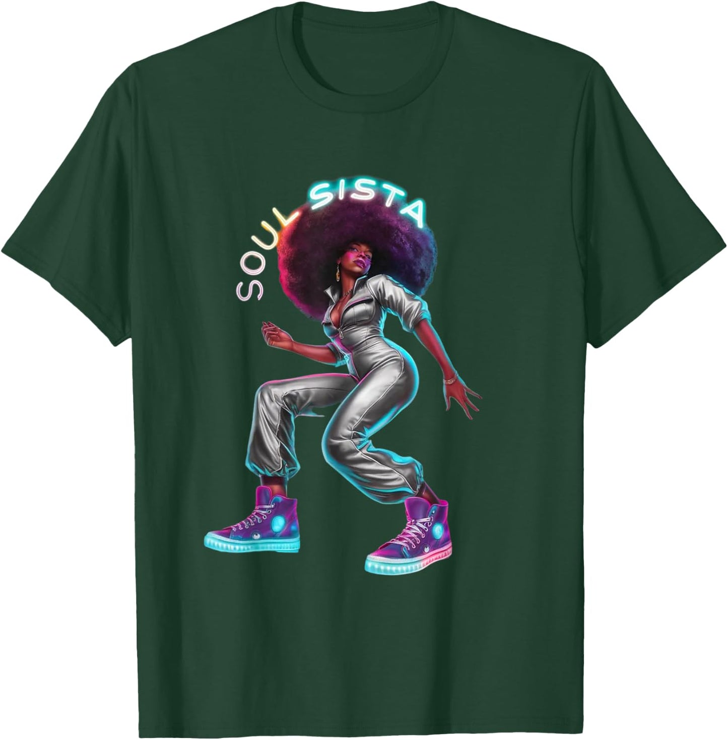 Artsy Funk Shirt Vintage 70s Costume Afro Soul Music T-Shirt - T-Shirt | Forest