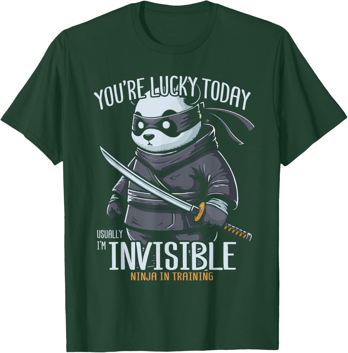 Ninja Panda Japanese Pandabear T-Shirt - T-Shirt | Forest