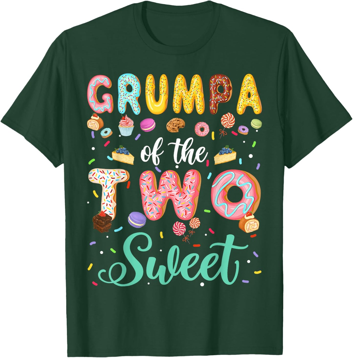 Grumpa Of The Two Sweet Birthday Girl Donut Lover T-Shirt - T-Shirt | Forest