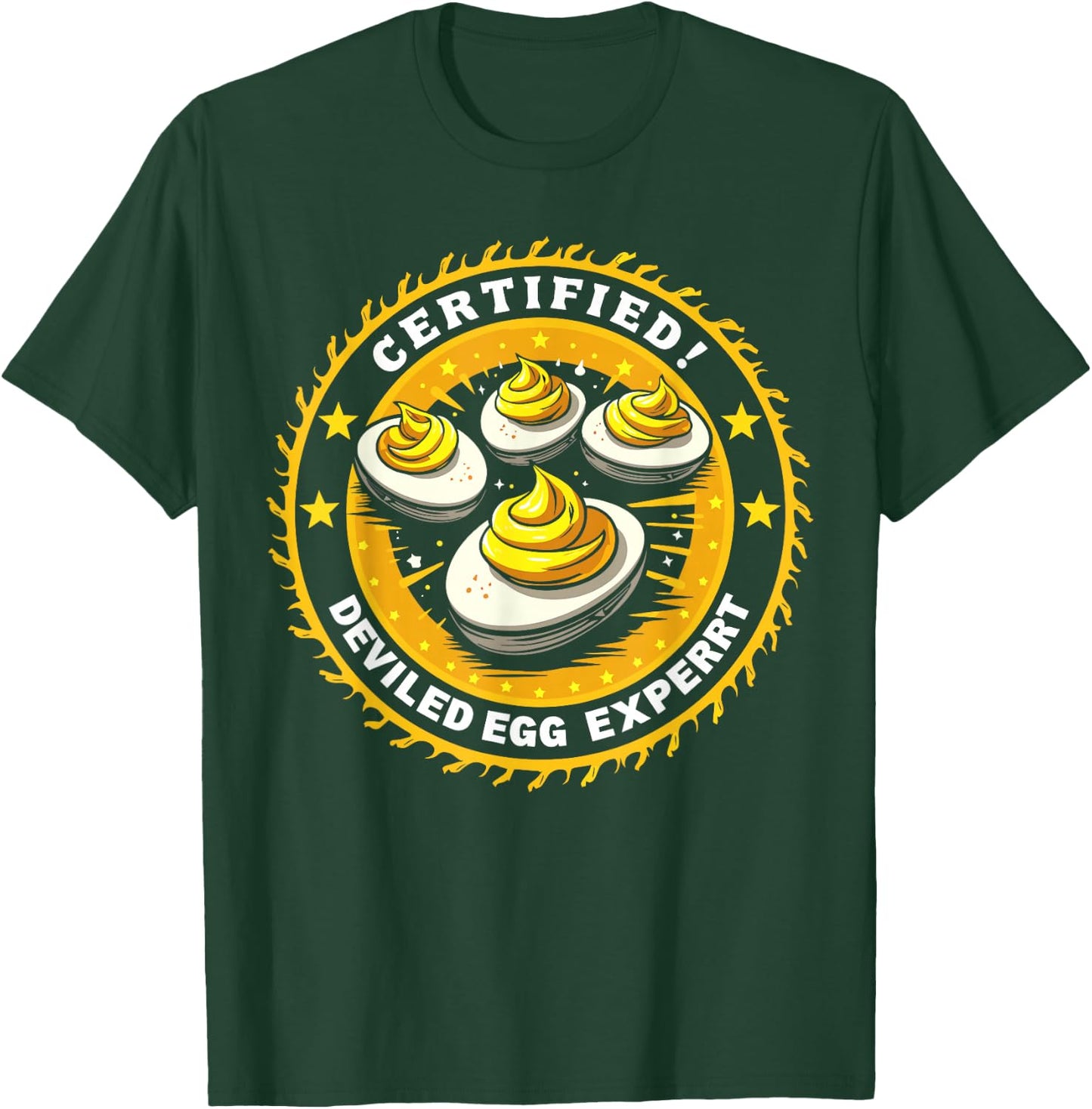 Certified Deviled Egg Expert Funny Food Lover T-Shirt - T-Shirt | Forest
