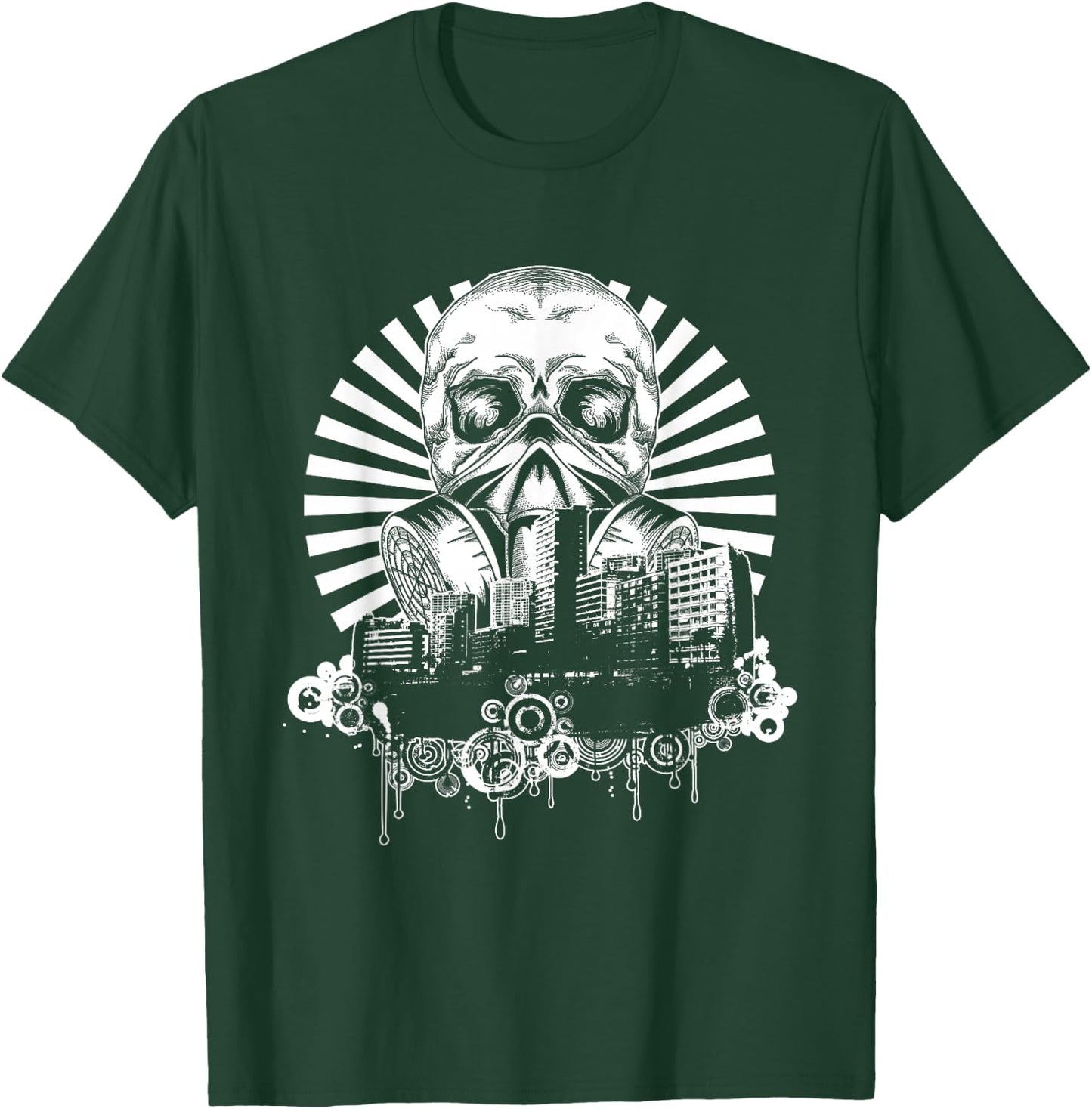 Graffiti Art Urban Skull Gas Mask Graffiti Artist Rap Gift T-Shirt - T-Shirt | Forest