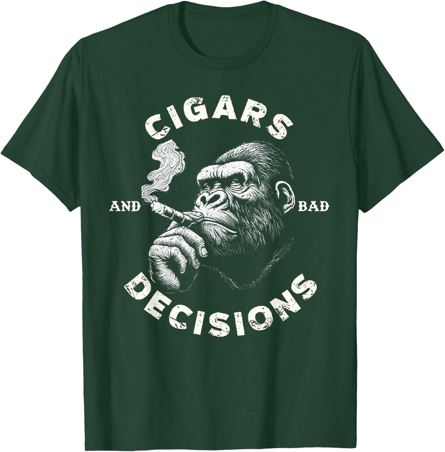 Monkey Cigars And Bad Decisions T-Shirt - T-Shirt | Forest