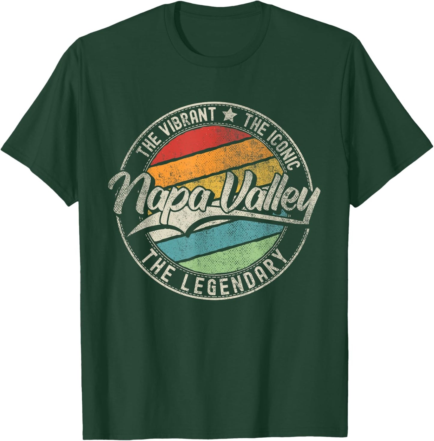 Napa Valley CA | California | Vintage Distressed T-Shirt - T-Shirt | Forest