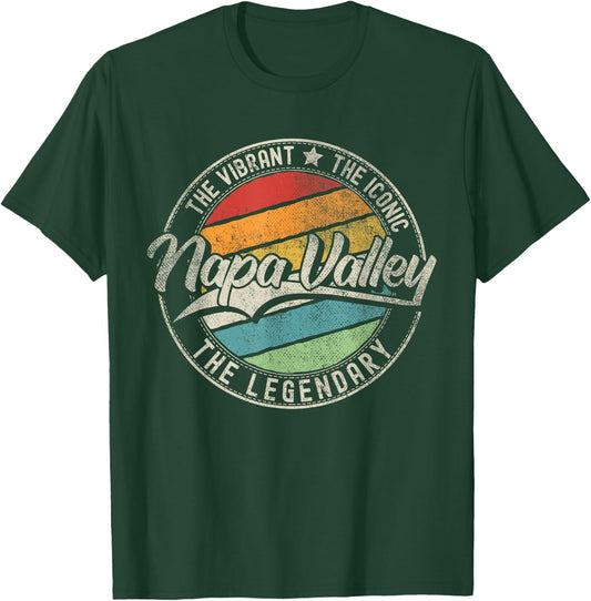 Napa Valley CA | California | Vintage Distressed T-Shirt - T-Shirt | Forest