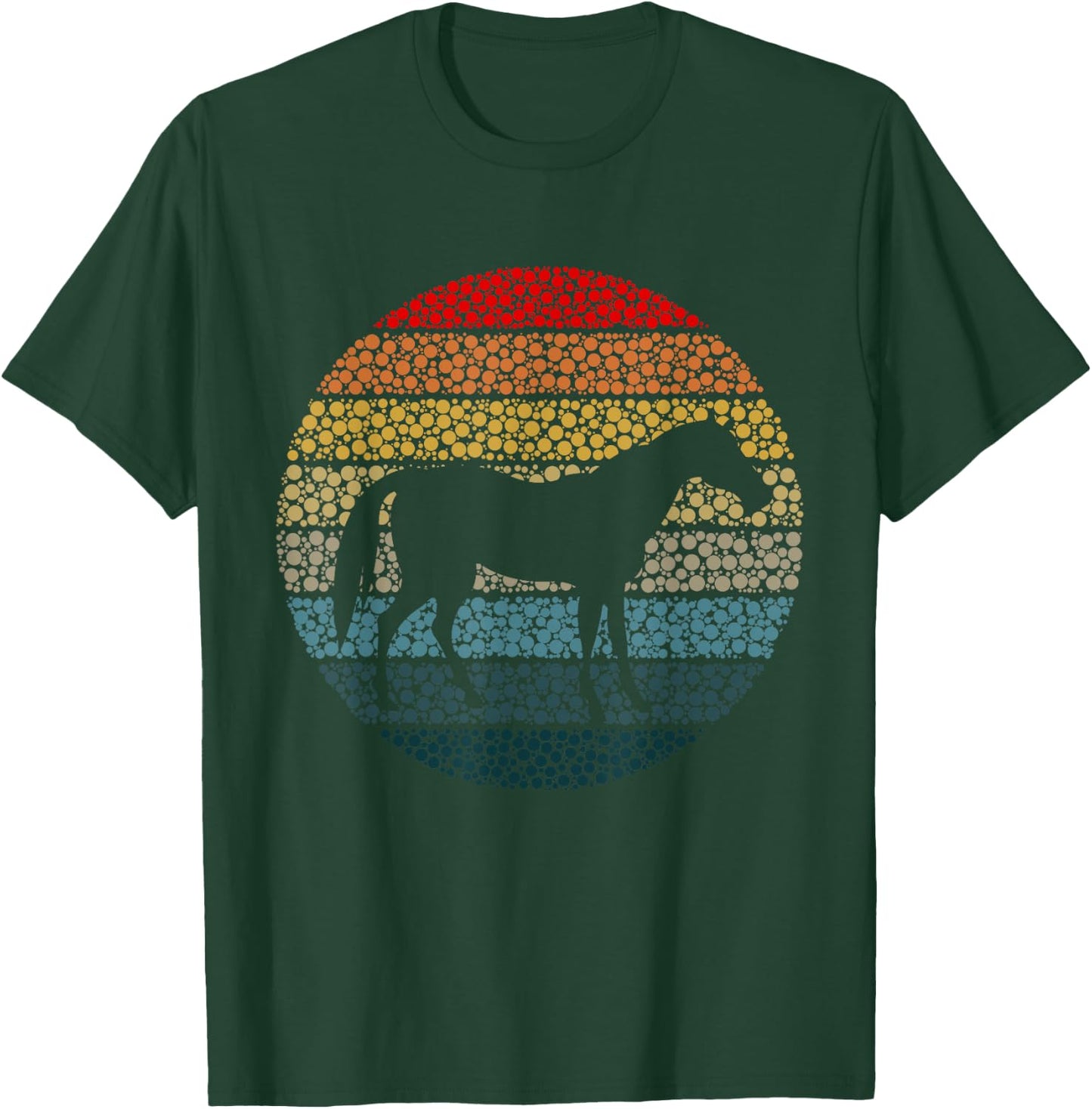 Funny Polka Dot Horse Lover Farm Barn Wild Animal Women T-Shirt - T-Shirt | Forest