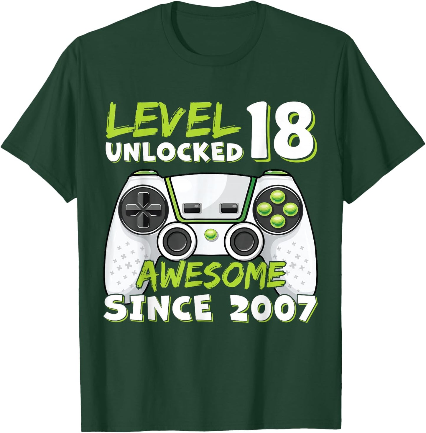 18 Year Old BDay Decorations Men Boy 18yr 2007 18th Birthday T-Shirt - T-Shirt | Forest