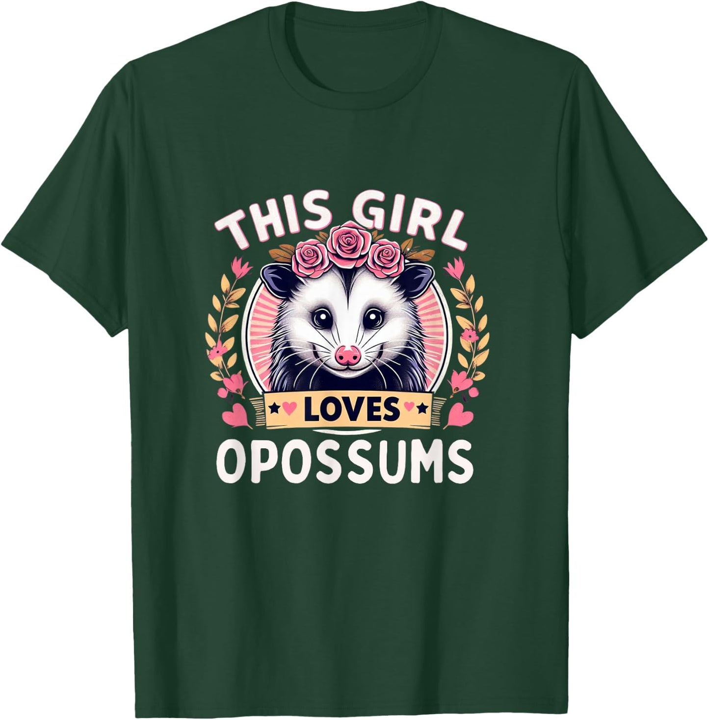 Opossum Shirt Girls Opossum Lover Opossums T-Shirt - T-Shirt | Forest