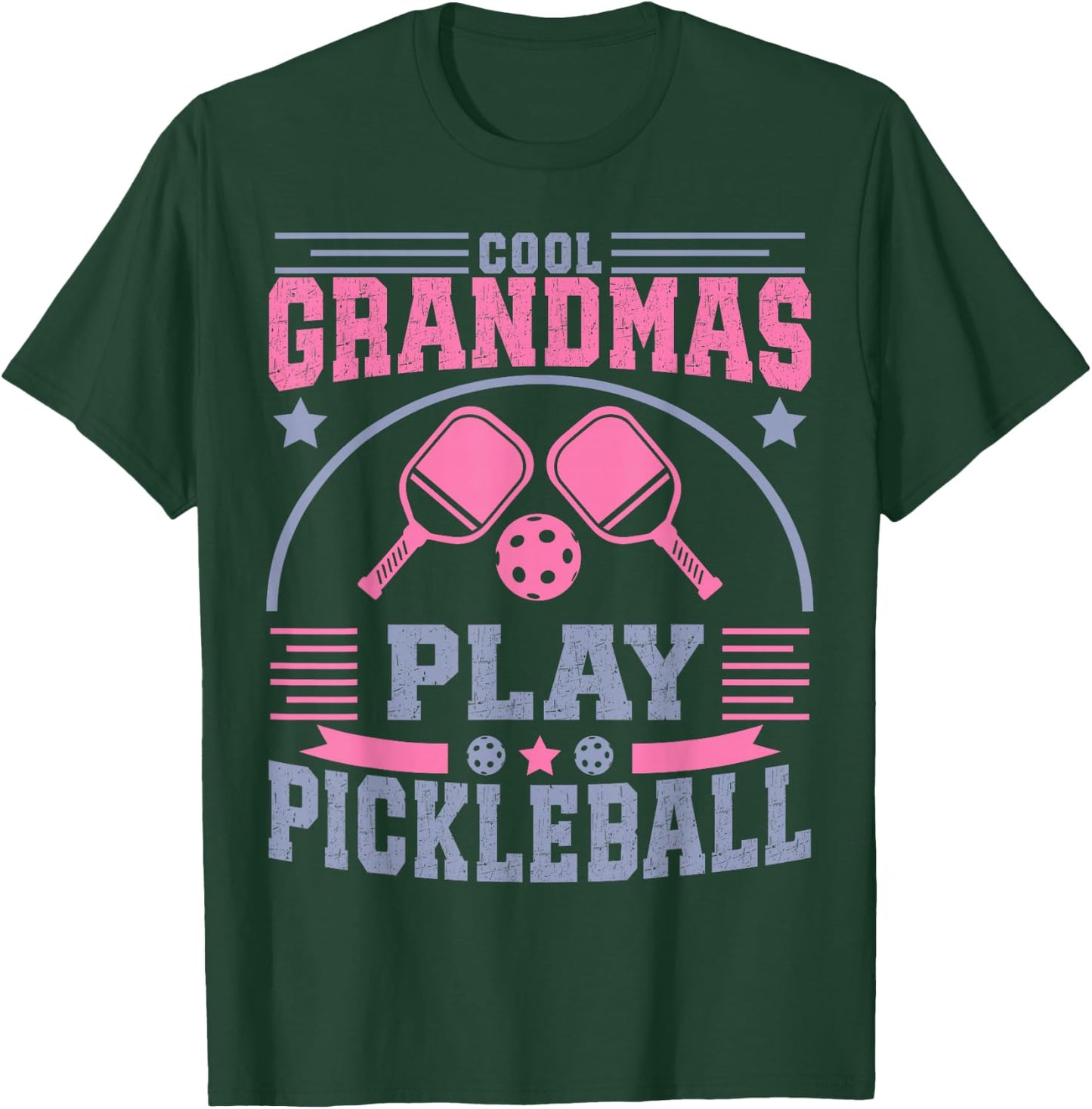Cool Grandmas Play Pickleball Player Women T-Shirt - T-Shirt | Forest