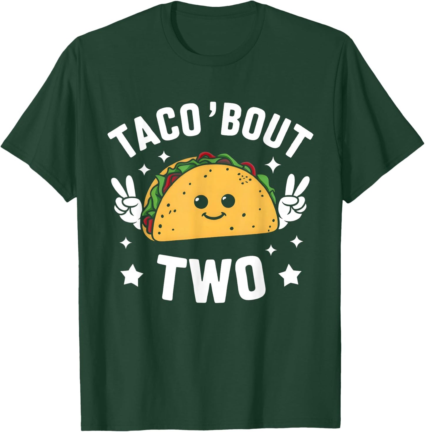 Taco Bout Two Mexican 2 year old Boy Girls Second Birthday T-Shirt - T-Shirt | Forest