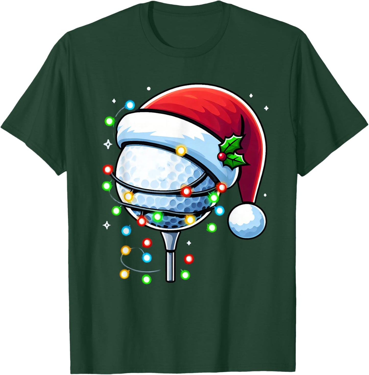 Christmas Golf Xmas Santa Golf Lover Men Boys Girls Kids T-Shirt - T-Shirt | Forest