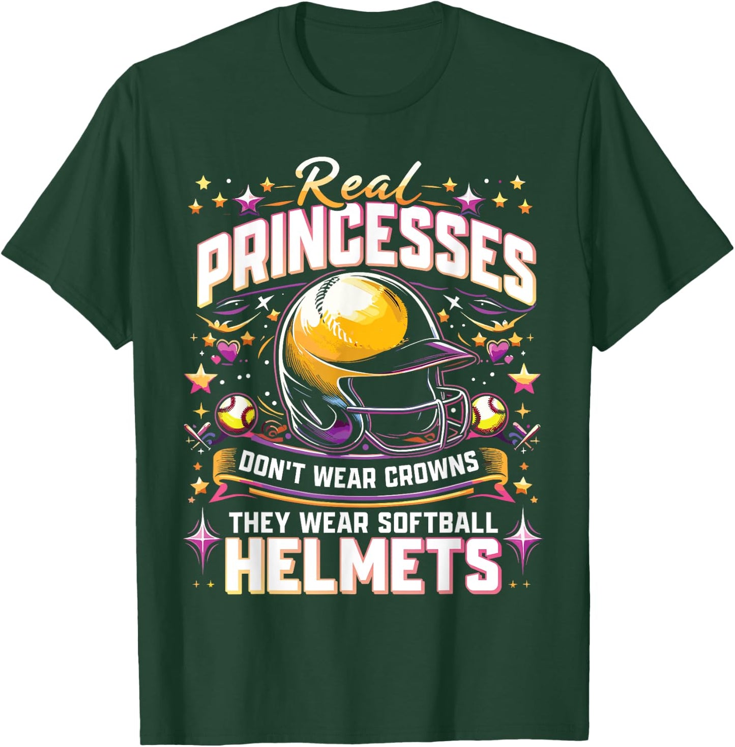 Softball Player Quote Kids Softball Girl Catcher T-Shirt - T-Shirt | Forest