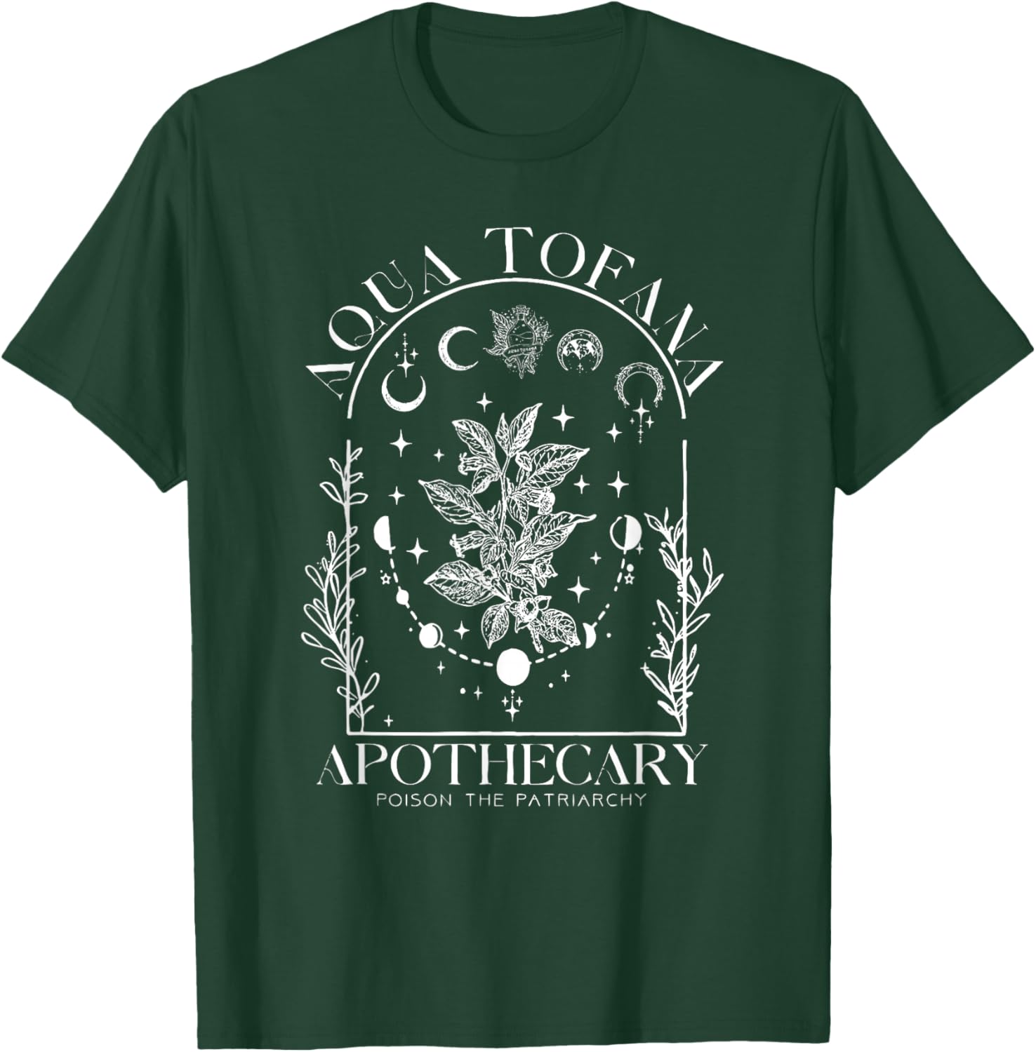 Vintage Aqua Tofana Apothecary Poison The Patriarchy T-Shirt - T-Shirt | Forest