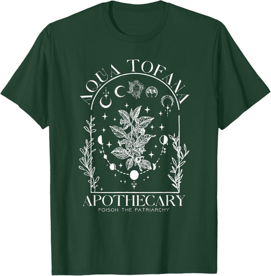 Vintage Aqua Tofana Apothecary Poison The Patriarchy T-Shirt - T-Shirt | Forest