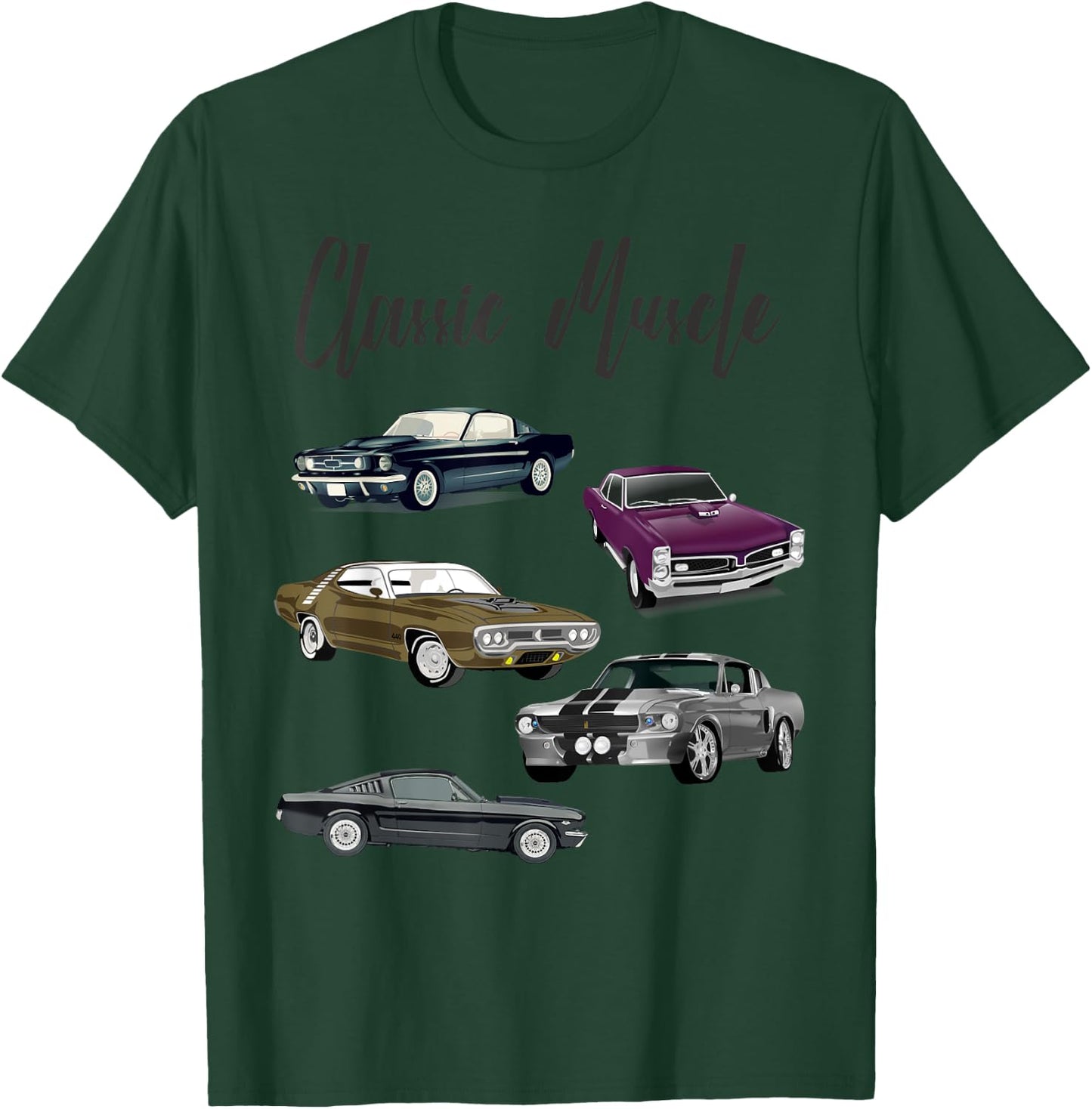Classic Muscle Maximum Horsepower Car Logo T-Shirt - T-Shirt | Forest