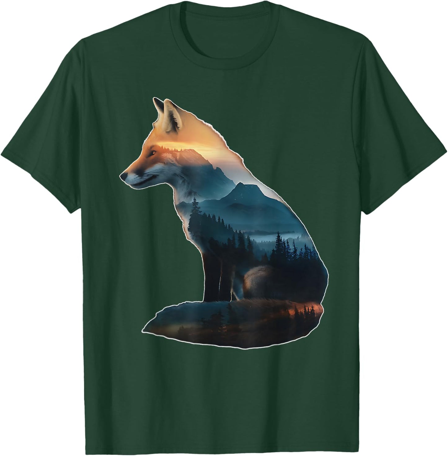 Fox Forest Nature Lover Mountains Camping Bushcraft Foxes T-Shirt - T-Shirt | Forest