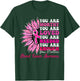 Sunflower Pink Breast Cancer Awareness Women Girls Warrior T-Shirt - T-Shirt | Forest