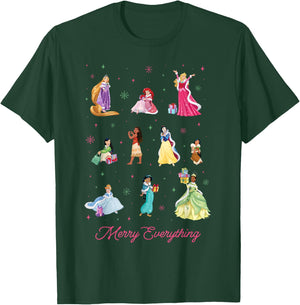 Disney Princess Winter Holiday Fashions Merry Everything T-Shirt - T-Shirt | Forest