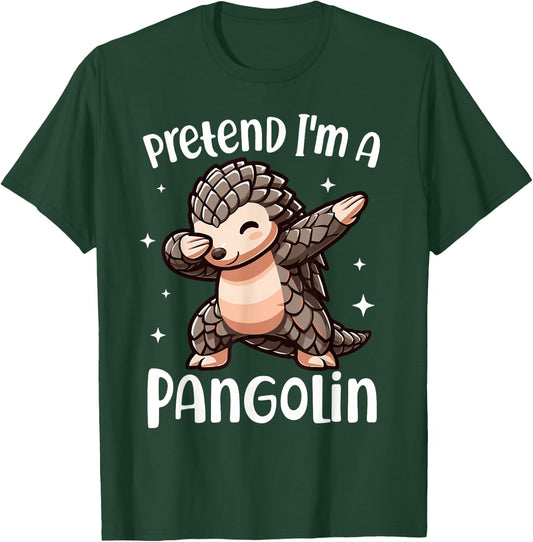 Funny Pretend I'm a Pangolin Easy Halloween Costume T-Shirt - T-Shirt | Forest