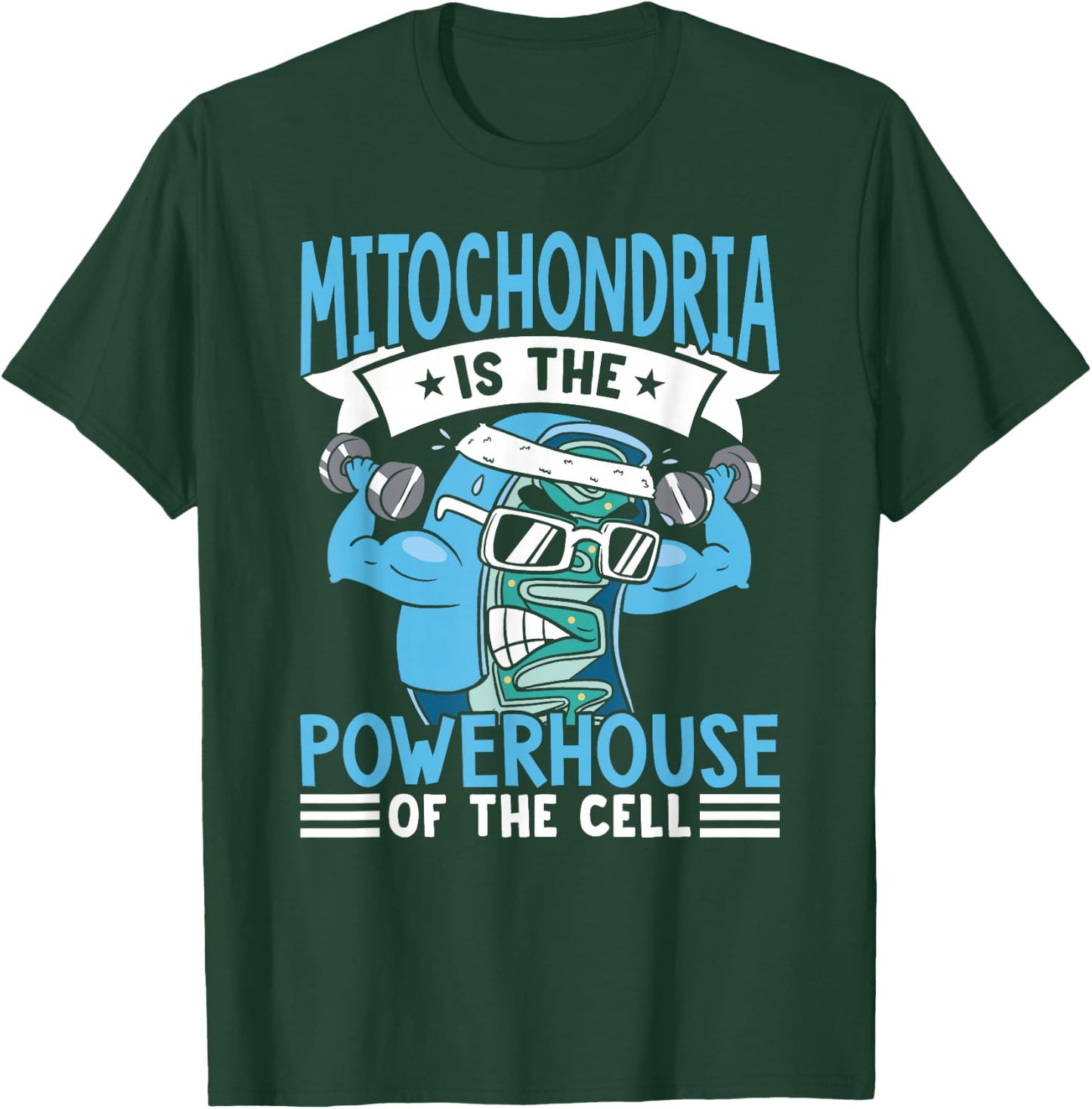 Mitochondria is the Powerhouse of the Cell , Small, Black T-Shirt - T-Shirt | Forest