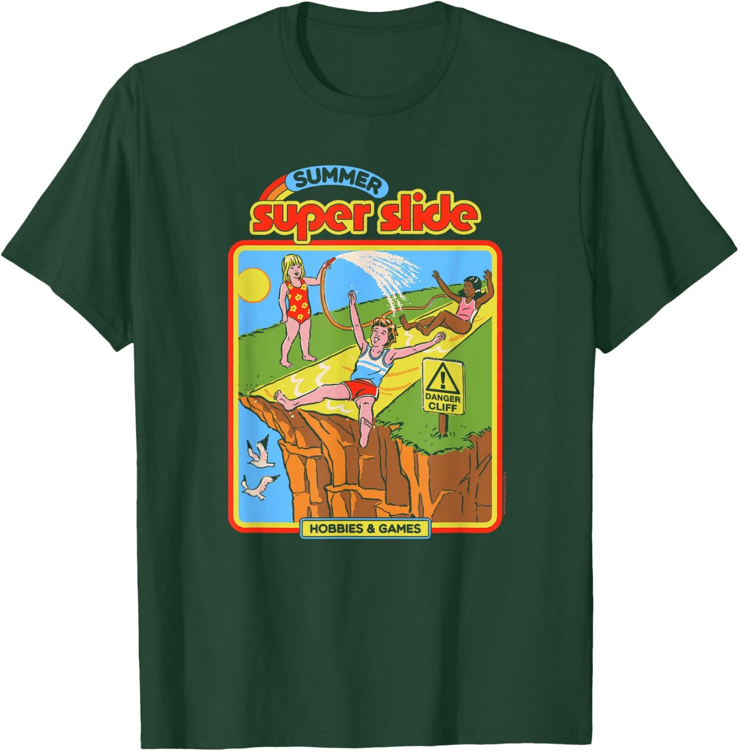 Steven Rhodes Summer Super Slide Hobbies & Games Dark Humor T-Shirt - T-Shirt | Forest