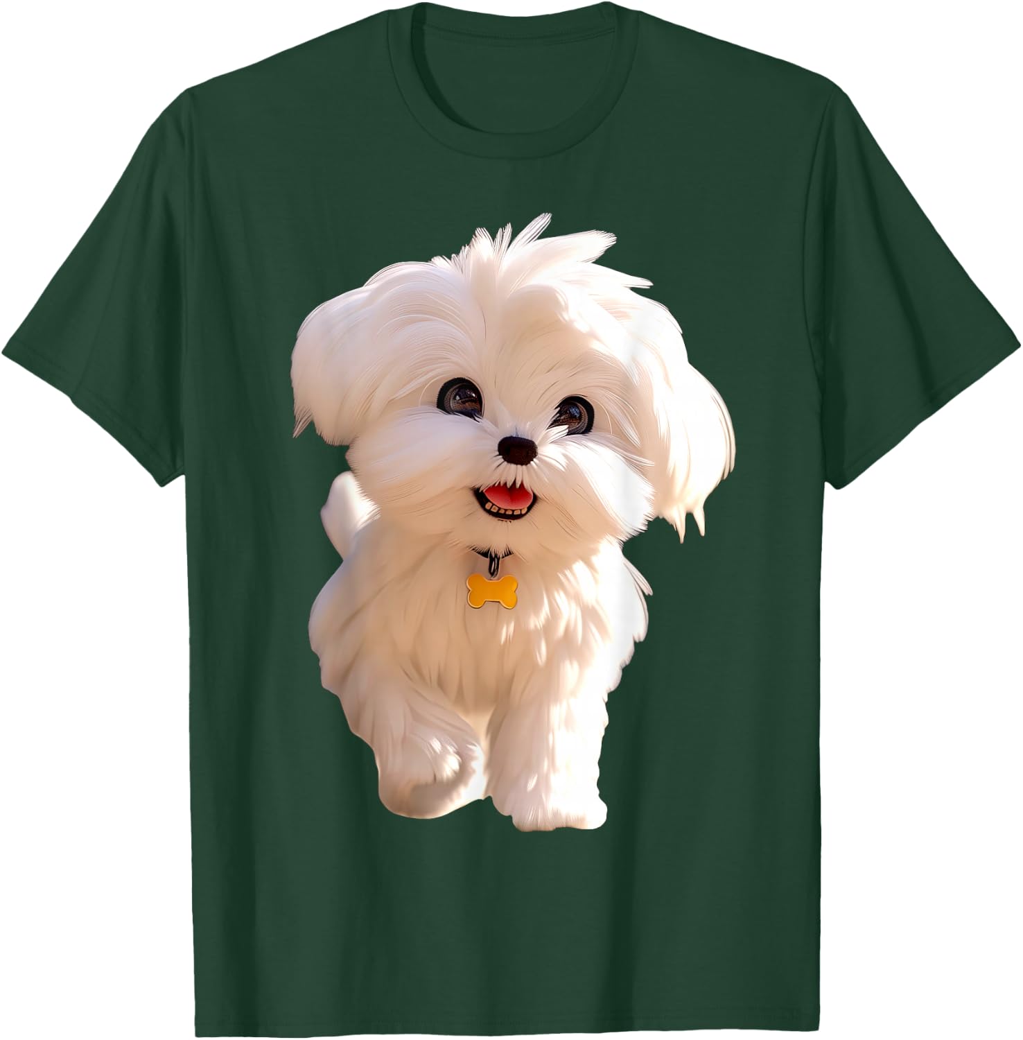 Maltese Dog Art Design I Love Cute Maltese Dogs T-Shirt - T-Shirt | Forest