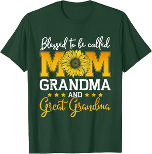 Blessed mom great grandma for mothers day christmas birthday T-Shirt - T-Shirt | Forest
