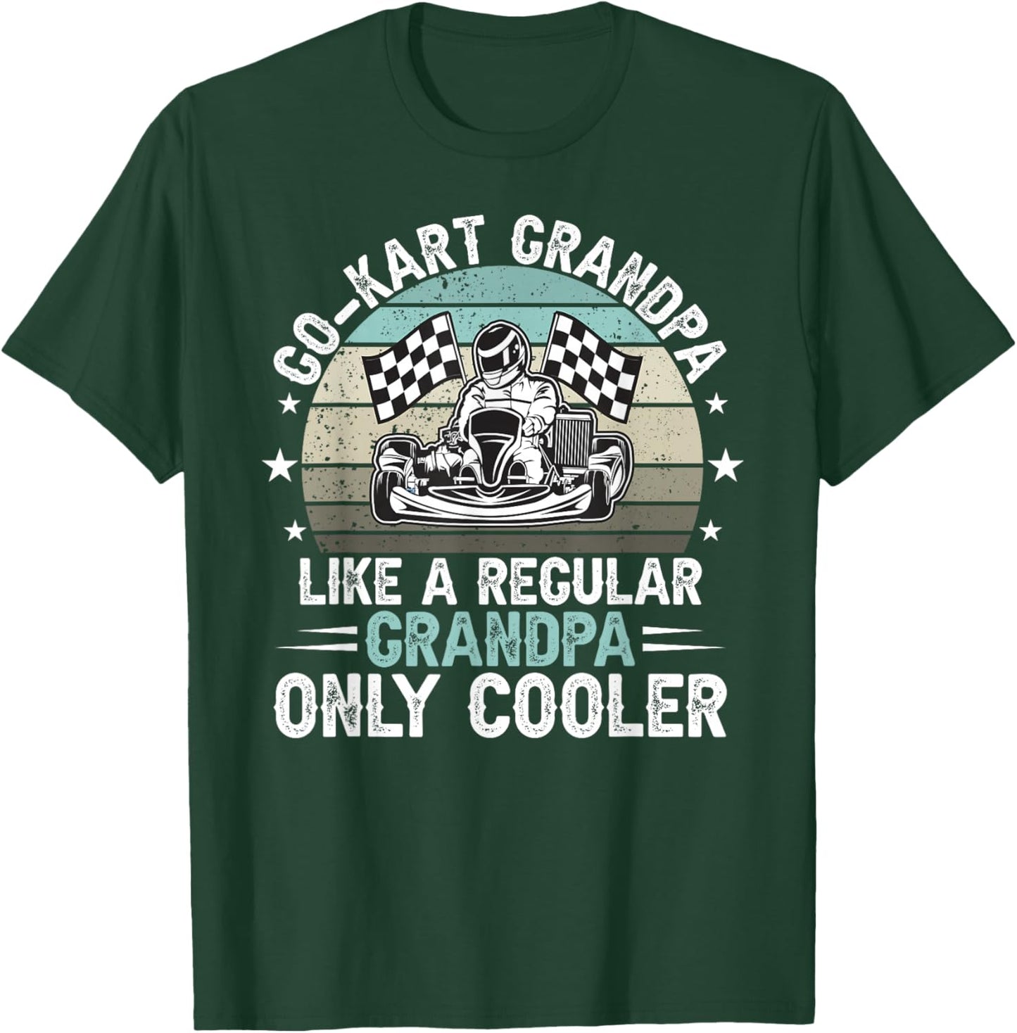 Cool Go Kart Grandpa Go Kart Racing Grandfather T-Shirt - T-Shirt | Forest