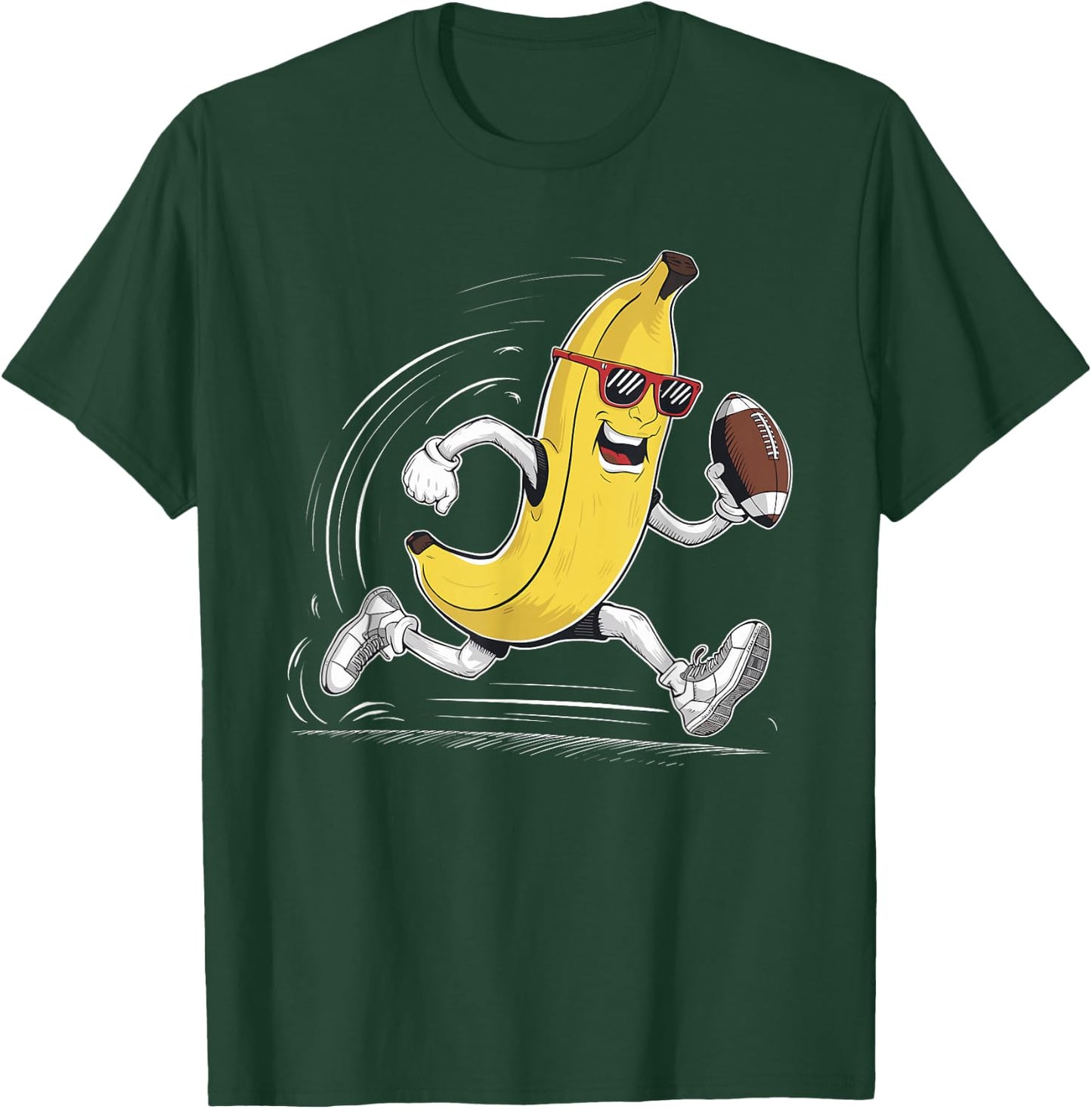 Bananas Player Fruit Sport Cute Banana American Football T-Shirt - T-Shirt | Forest