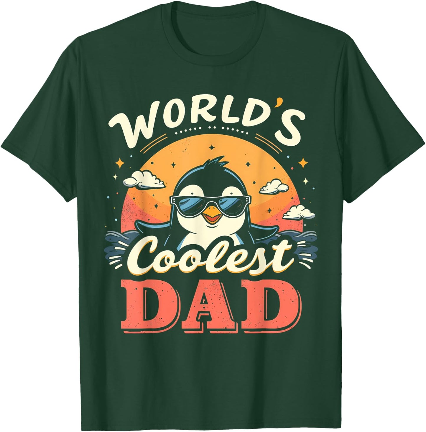 World's Coolest Dad Penguin Dad Penguin T-Shirt - T-Shirt | Forest