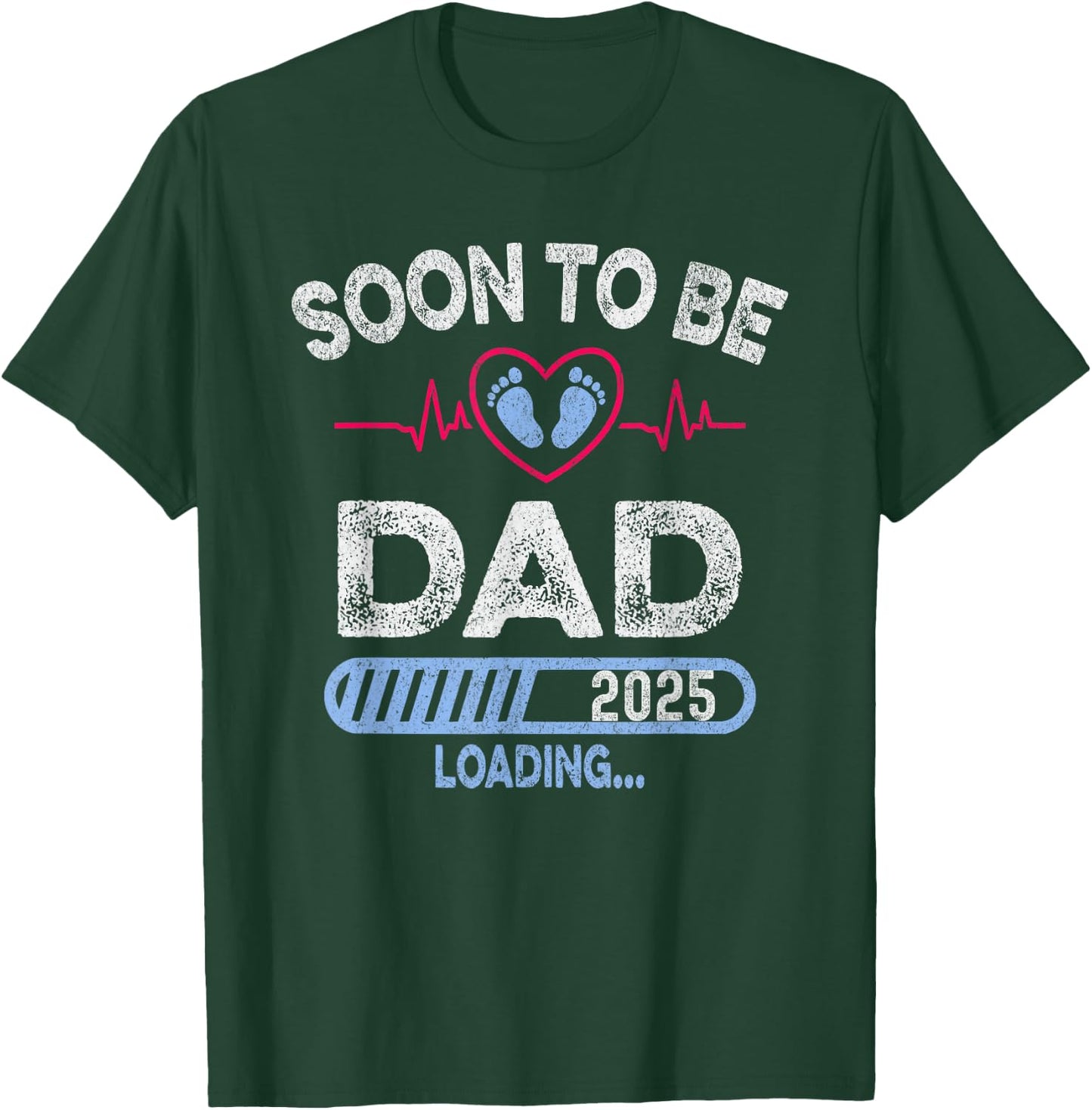 Soon to Be Dad 2025 Loading Boy for Pregnancy Announcement T-Shirt - T-Shirt | Forest