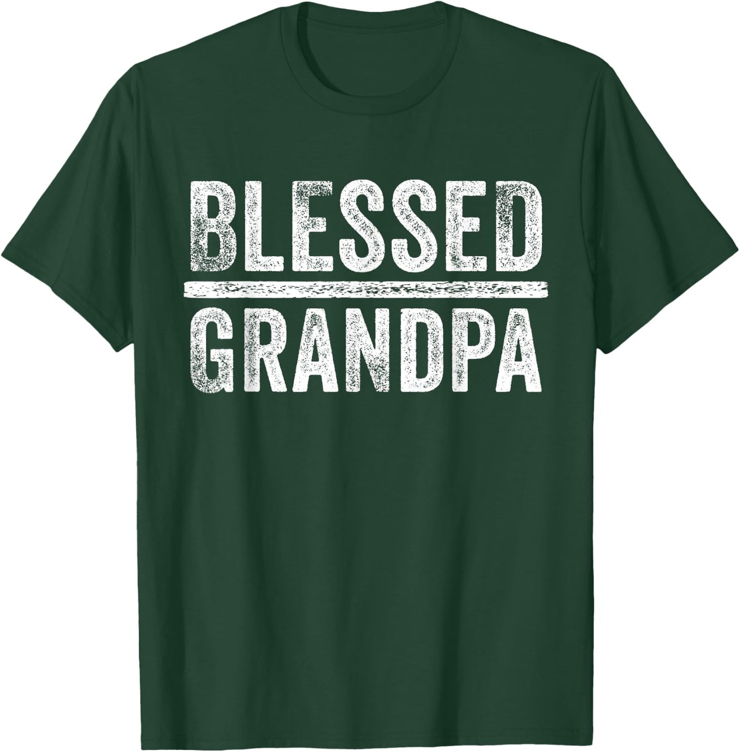 Blessed Grandpa Dad Granddad Father's Day Funny Vintage T-Shirt - T-Shirt | Forest