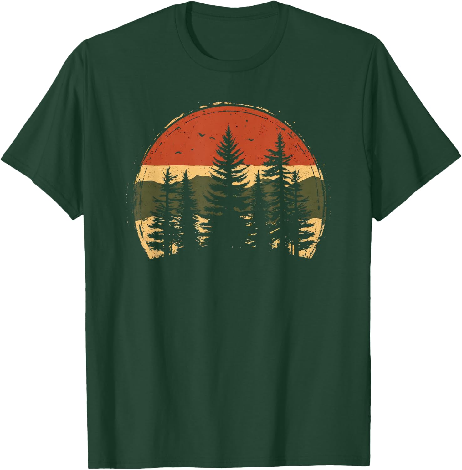 Retro Wilderness Bear Trees Reflection Outdoor Forest T-Shirt - T-Shirt | Forest