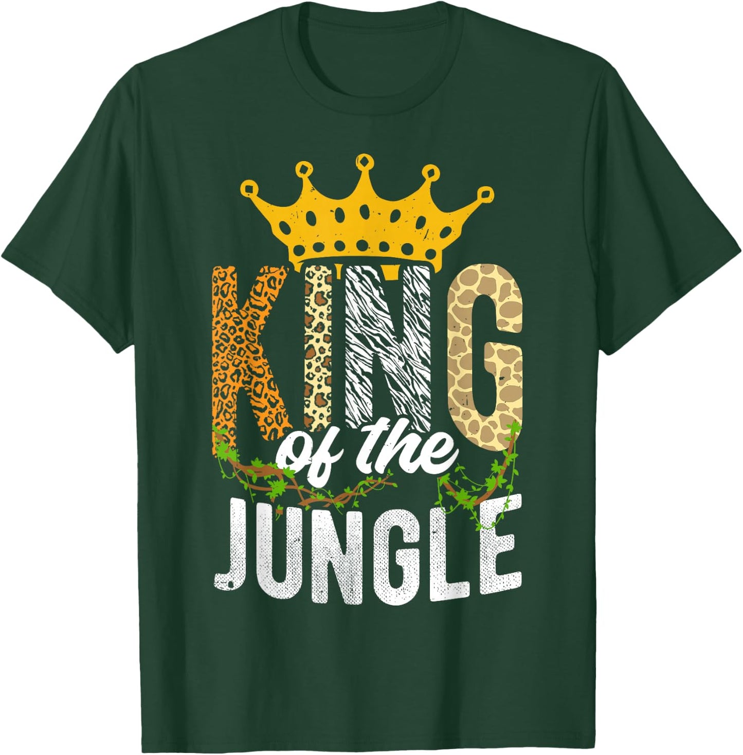 King Of The Jungle King Jungle Crown Wildlife Dschungel T-Shirt - T-Shirt | Forest