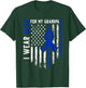 I wear Blue for my Grandpa Colon Cancer Awareness USA Flag T-Shirt - T-Shirt | Forest