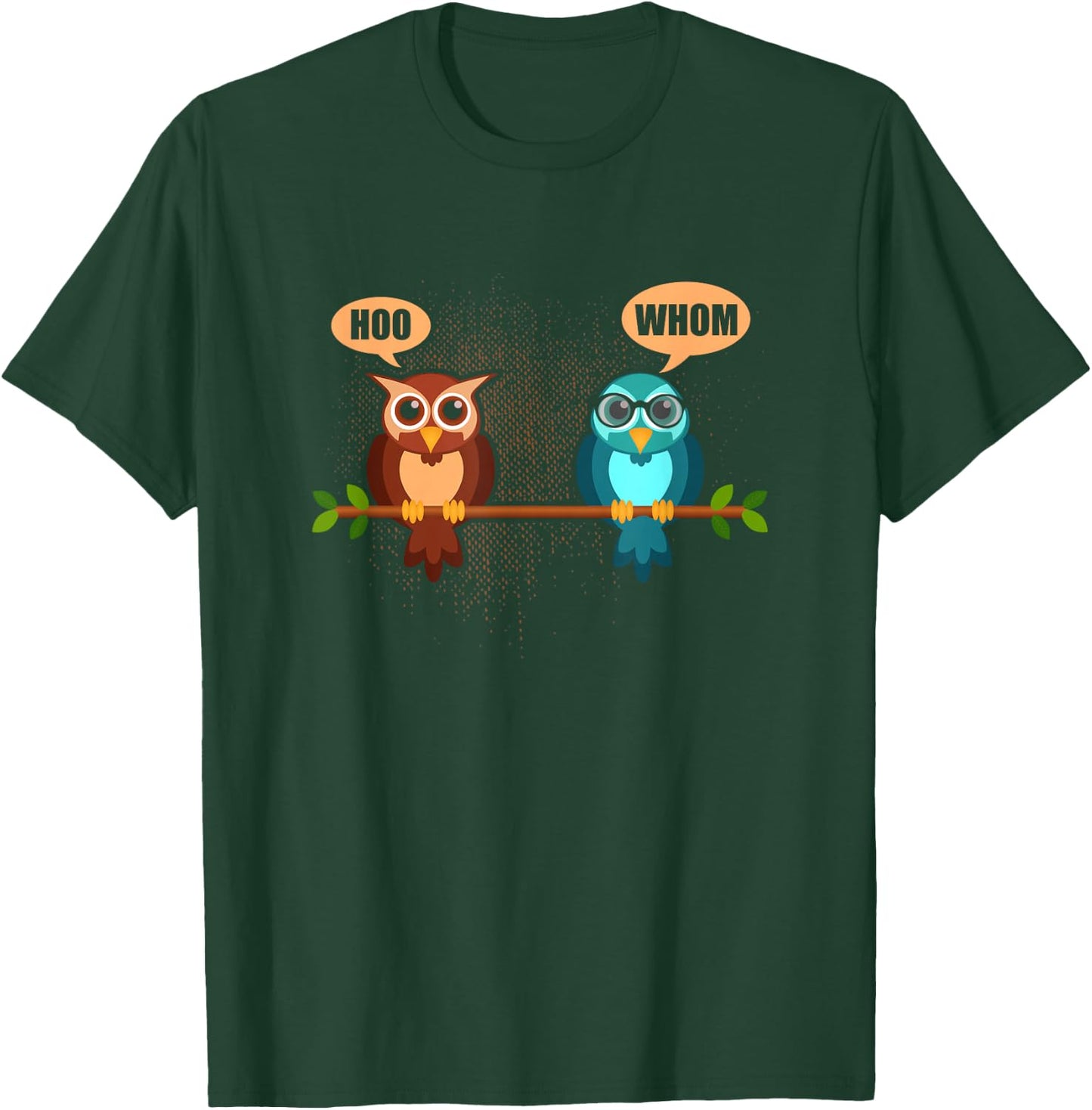 Who Whom Owl, Funny Owl, English Teacher, Funny Grammar Women Kids T-Shirt - T-Shirt | Forest