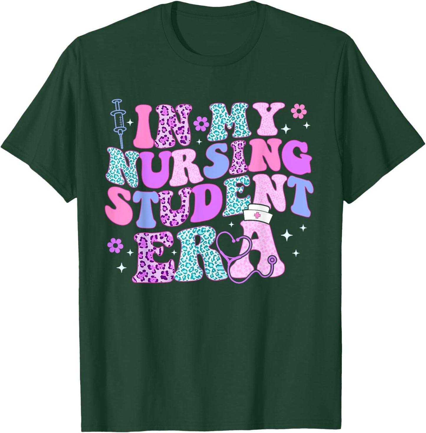 Groovy In My Nursing Student Era Nursing Future Nurse T-Shirt - T-Shirt | Forest