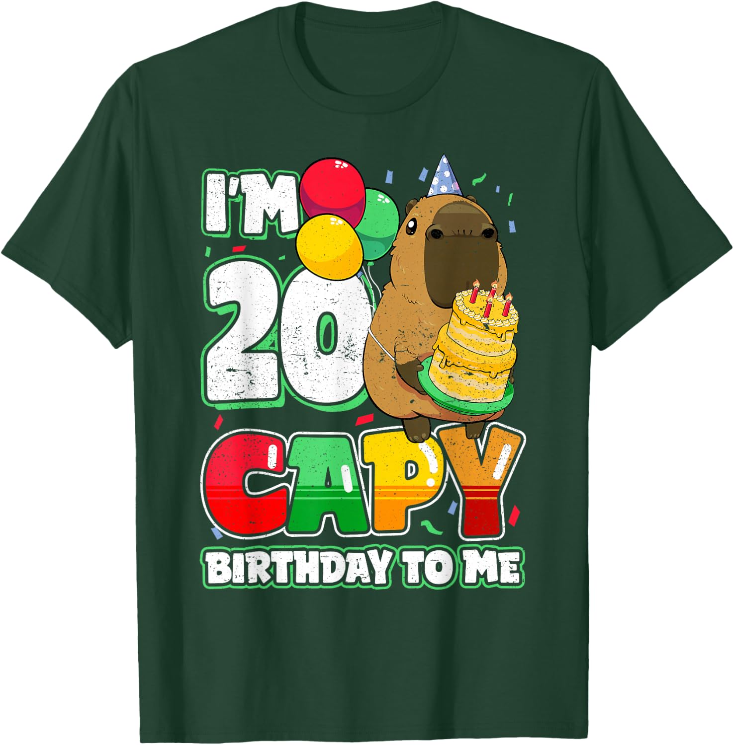 20 Years Capy Birthday to me 20th Birthday Capybara T-Shirt - T-Shirt | Forest