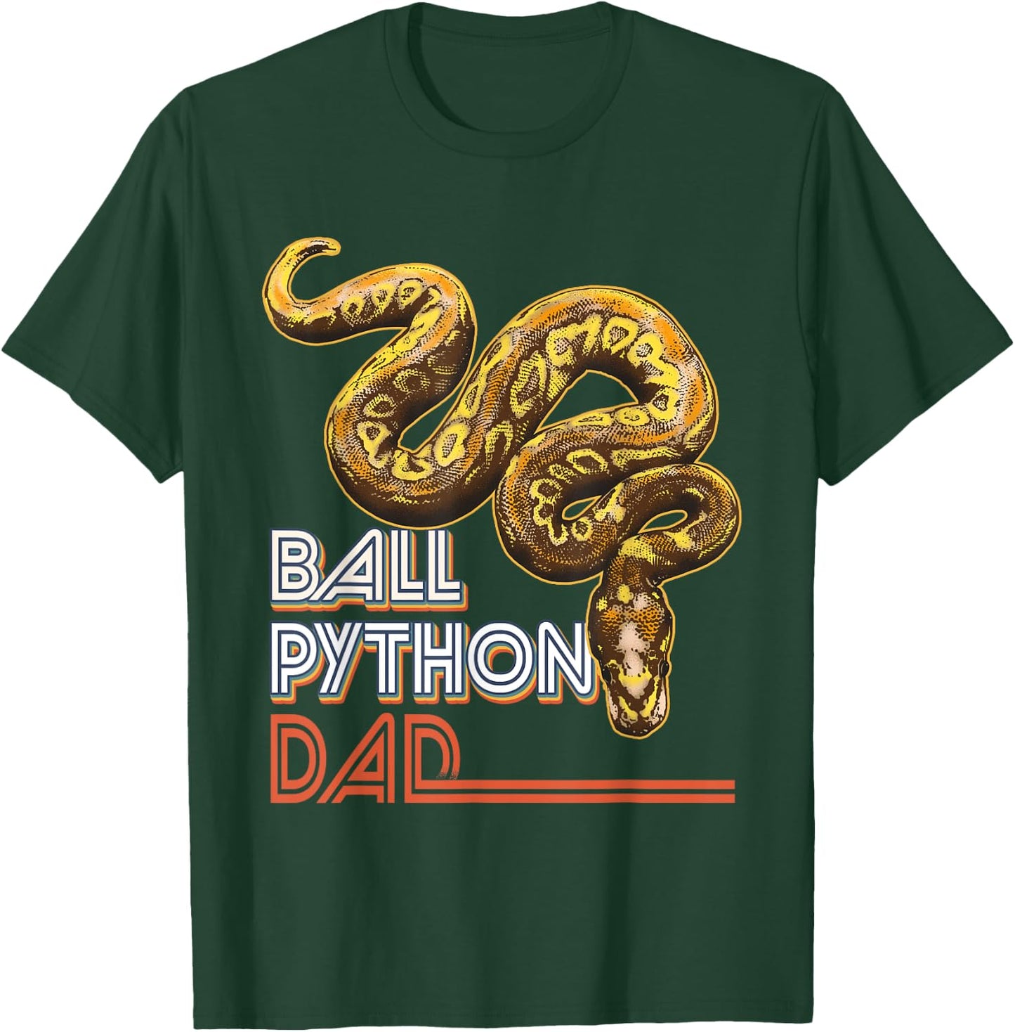 Ball Python Dad Reptile Animal Snake Dad Father's Day T-Shirt - T-Shirt | Forest