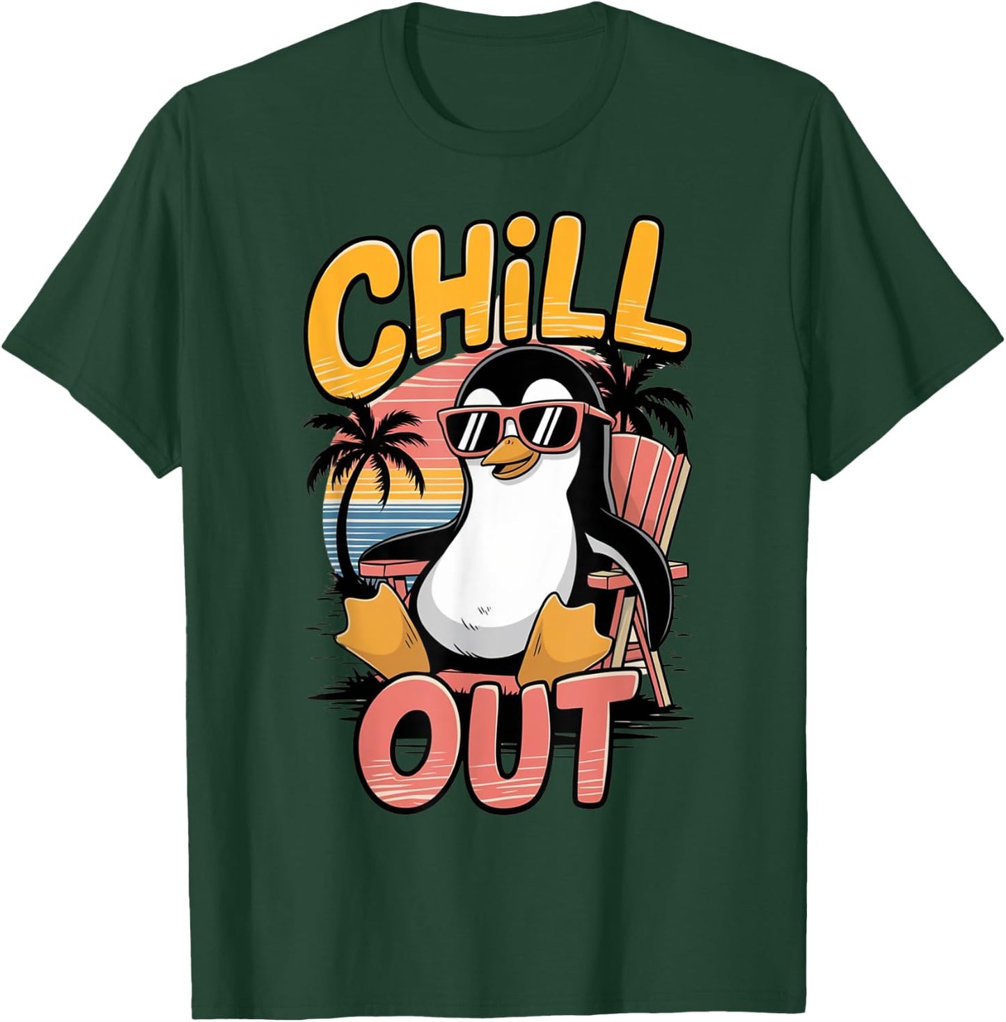 Chill Out Penguin T-Shirt - T-Shirt | Forest