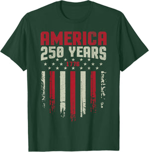 America Retro 250 Years 250th 250 Anniversary USA Shirt 1776 T-Shirt - T-Shirt | Forest