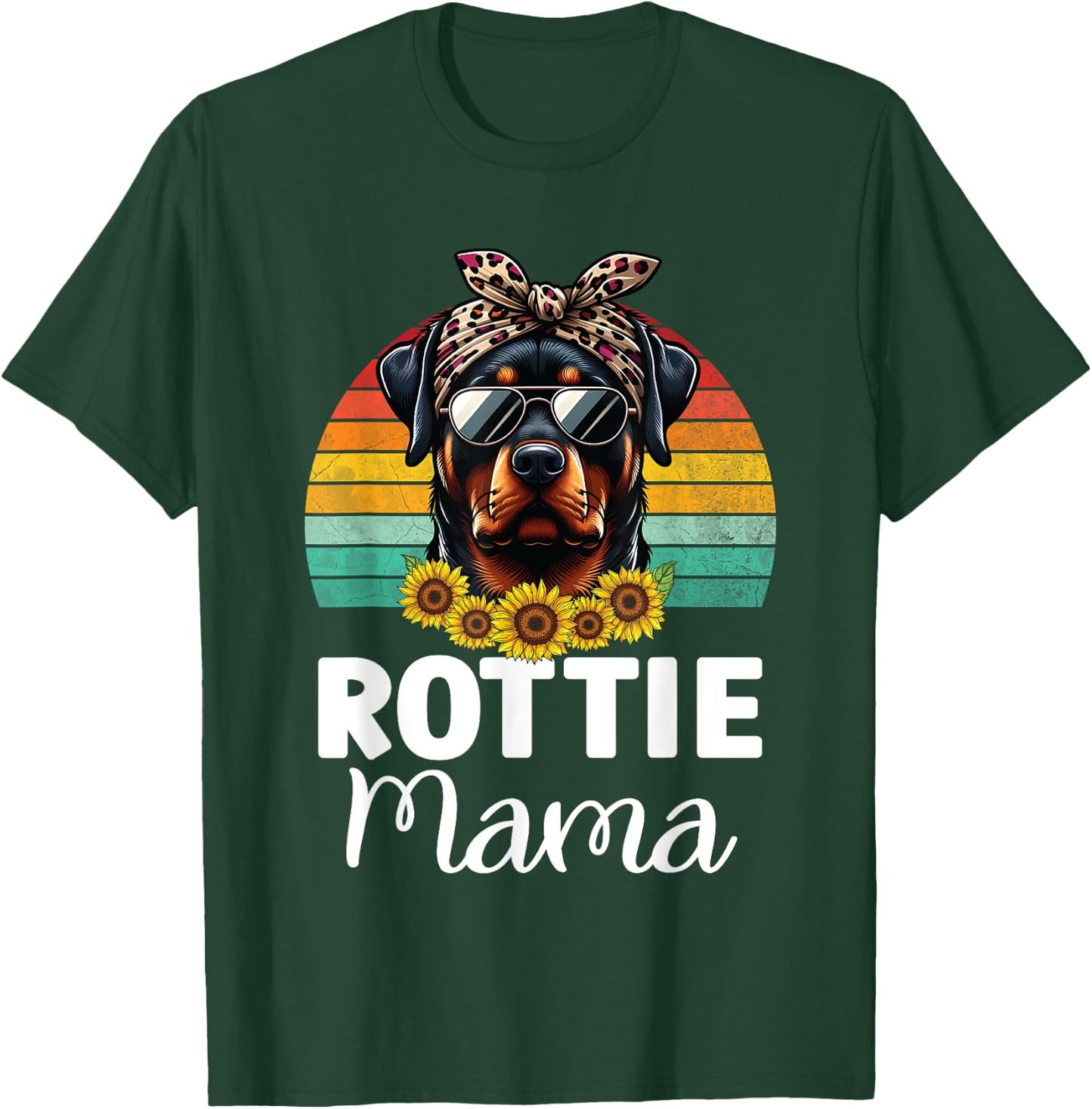 Rottweiler Mom Dog Lovers Rottie Mama Puppy Mother's Day T-Shirt - T-Shirt | Forest