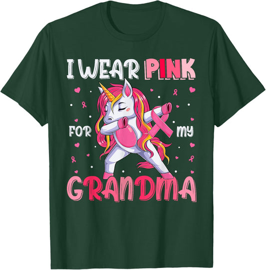 Breast Cancer Grandma, Girls I Wear Pink For My Grandma T-Shirt - T-Shirt | Forest