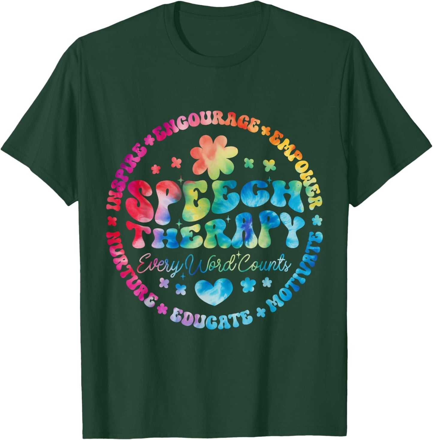 School Speech Therapy Groovy SLP Speech Pathologist T-Shirt - T-Shirt | Forest