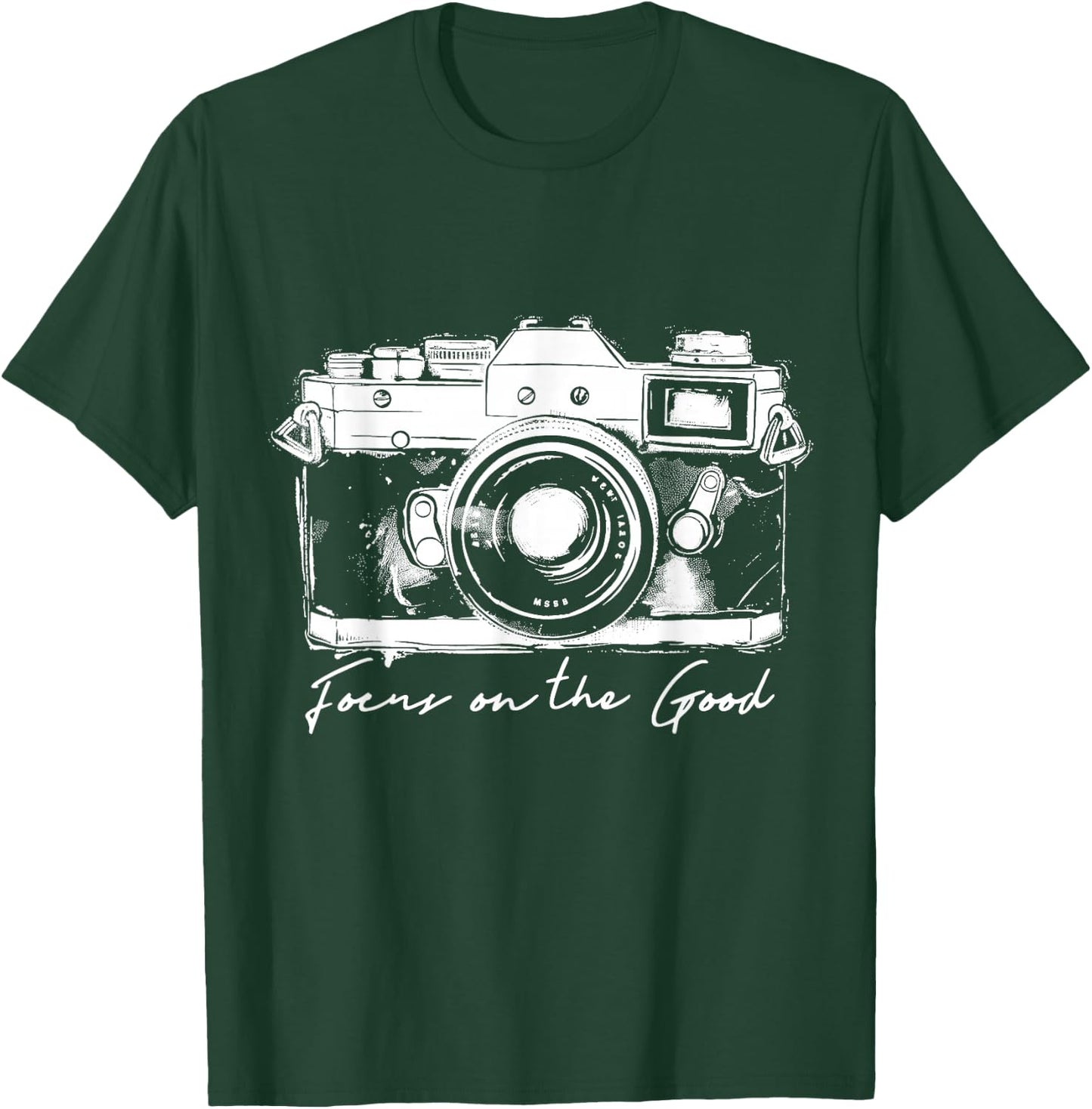 Photographer Focus On The Good Camera Vintage Photography T-Shirt - T-Shirt | Forest