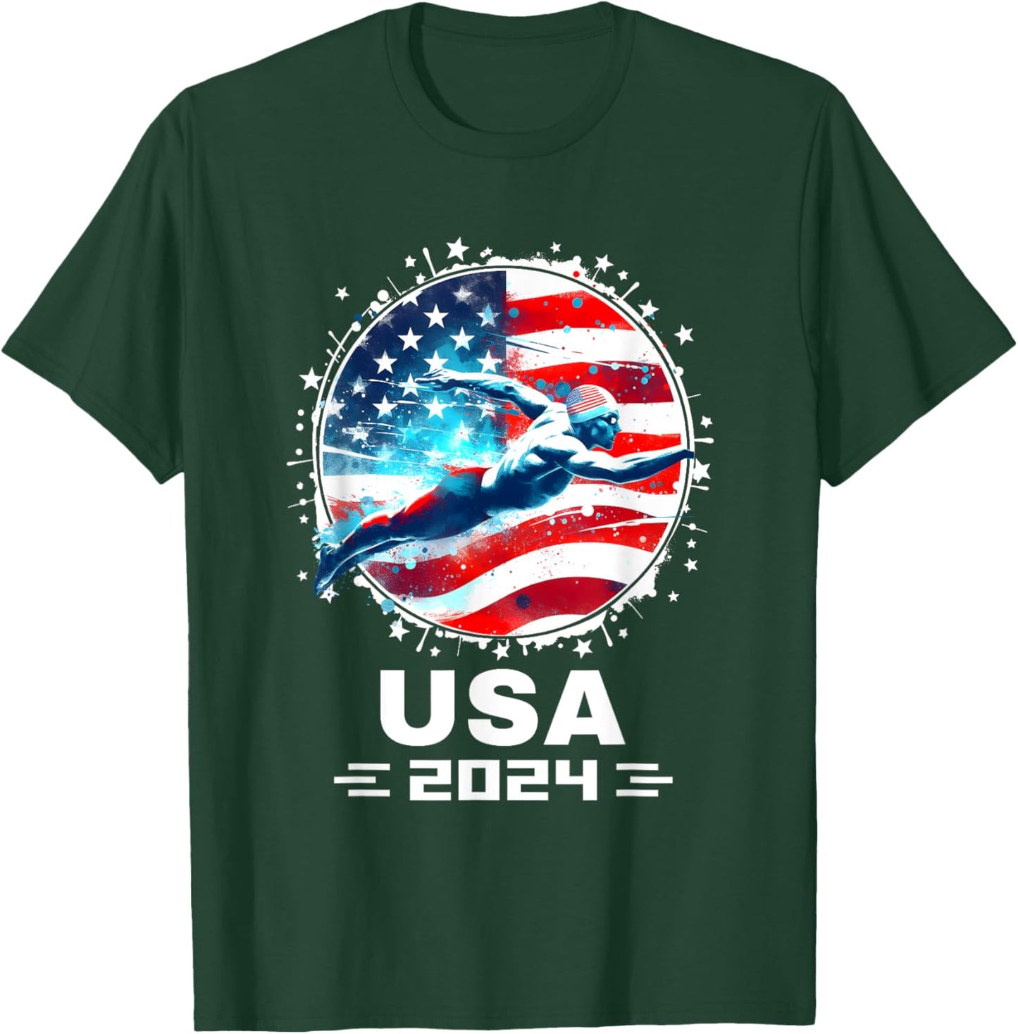 Swimming United States Swimming Team Apparel Swimming T-Shirt - T-Shirt | Forest
