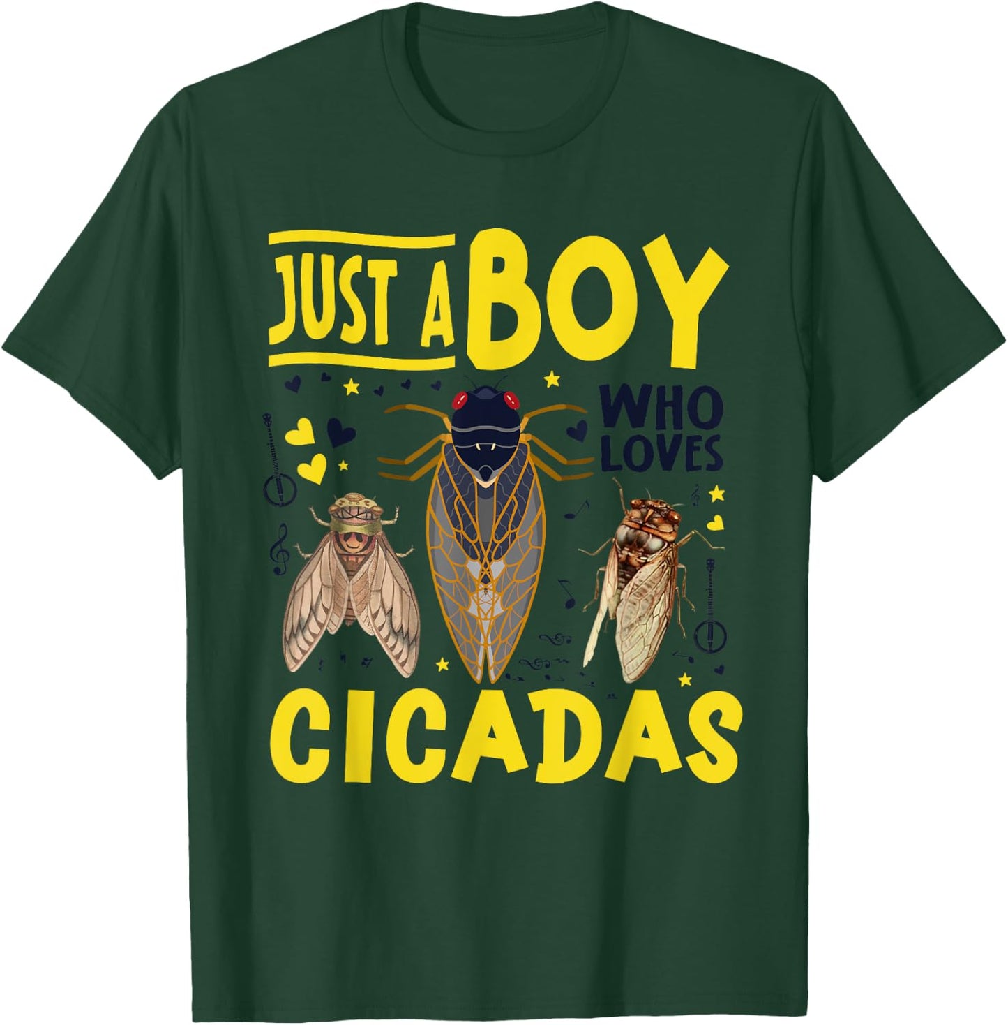 Just a Boy Who Loves Cicada T-Shirt - T-Shirt | Forest