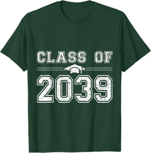 Class of 2039 Grow With Me Graduate 2039 First Day of School T-Shirt - T-Shirt | Forest